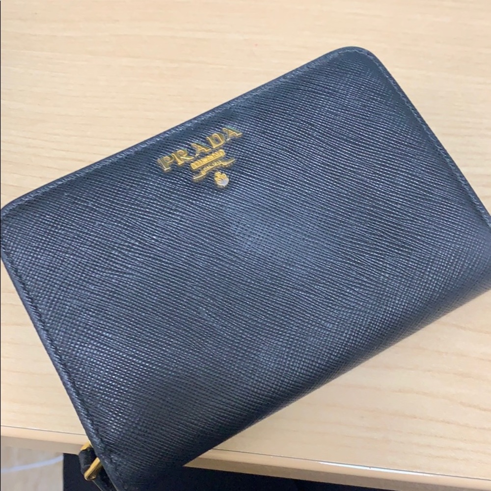 Parade saffiano metal wallet black